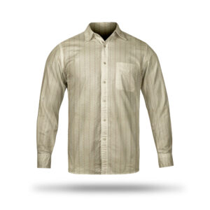 AL AWALI Men's Unstitched Fabric Printed 100% Fancy Cotton for Shirting - 58 inch x 1.75 mtr, Beige