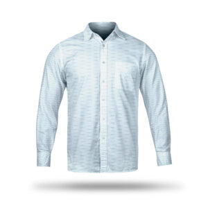 AL AWALI Men's Unstitched Fabric Printed 100% Fancy Cotton for Shirting - 58 inch x 1.75 mtr, Blue Green