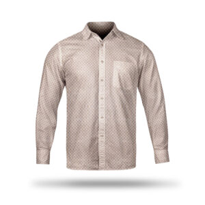 AL AWALI Men's Unstitched Fabric Printed 100% Fancy Cotton for Shirting - 58 inch x 1.75 mtr, Brown