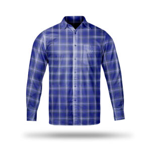 AL AWALI Men's Unstitched Fabric Printed 100% Fancy Cotton for Shirting - 58 inch x 1.75 mtr, Navy Blue/Grey