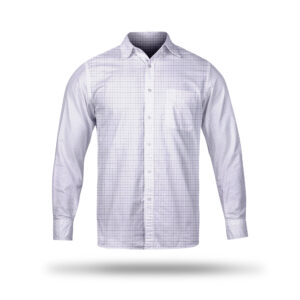 AL AWALI Men's Unstitched Fabric Printed 100% Fancy Cotton for Shirting - 58 inch x 1.75 mtr, Grey/White