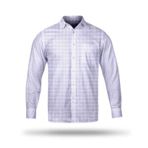 AL AWALI Men's Unstitched Fabric Printed 100% Fancy Cotton for Shirting - 58 inch x 1.75 mtr, Blue/Grey