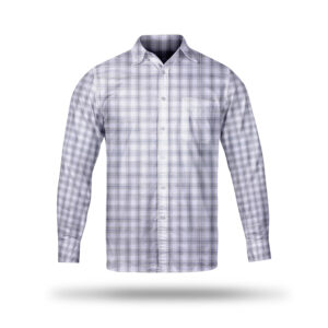 AL AWALI Men's Unstitched Fabric Printed 100% Fancy Cotton for Shirting - 58 inch x 1.75 mtr, Grey/Multicolor