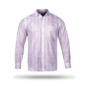 AL AWALI Men's Unstitched Fabric Printed 100% Fancy Cotton for Shirting - 58 inch x 1.75 mtr, Grey/Purple