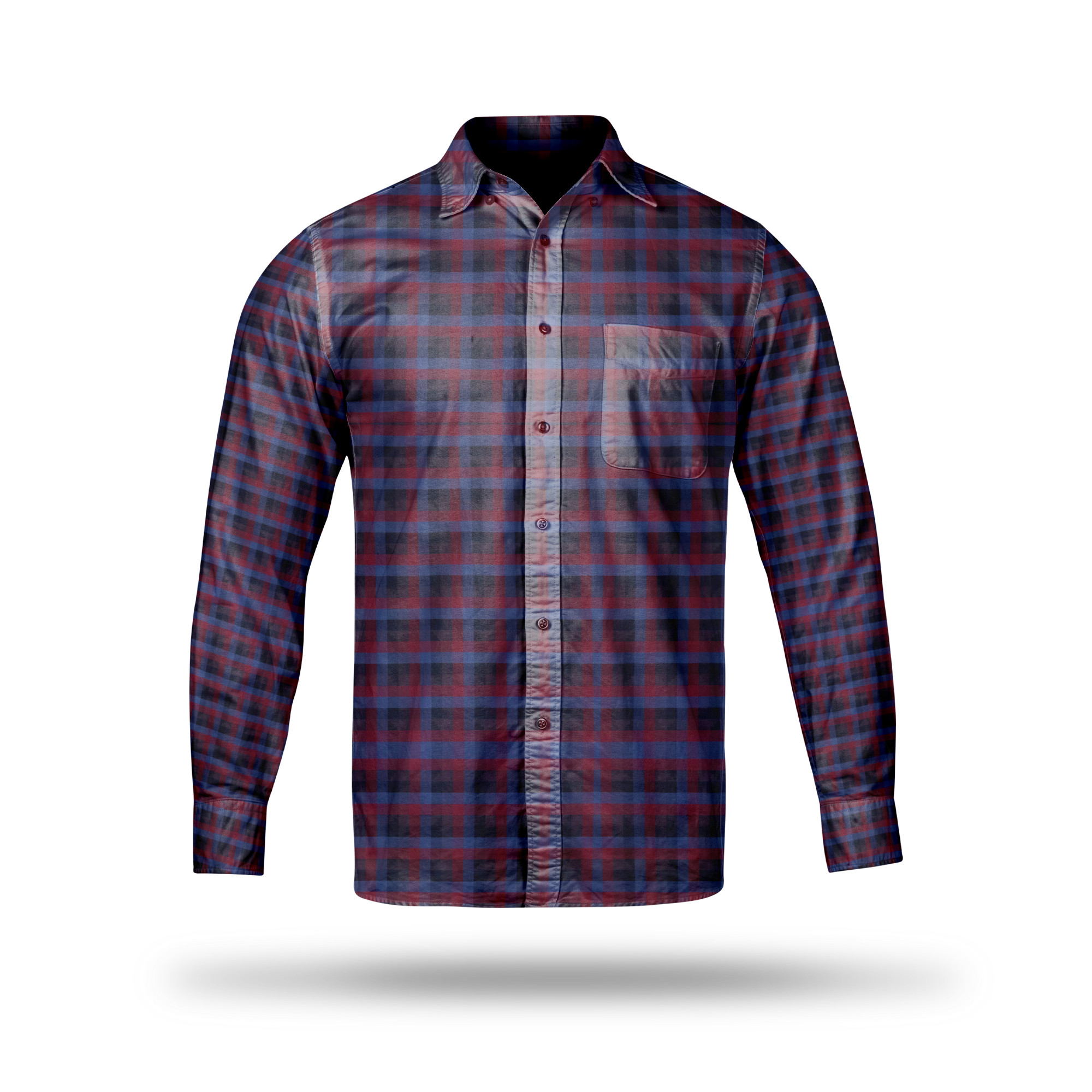 AL AWALI Men's Unstitched Fabric Printed 100% Fancy Cotton for Shirting - 58 inch x 1.75 mtr, Purple/Red