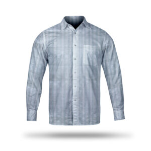 AL AWALI Men's Unstitched Fabric Printed 100% Fancy Cotton for Shirting - 58 inch x 1.75 mtr, Grey