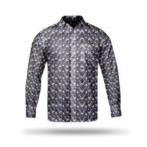 AL AWALI Men's Unstitched Fabric Printed 100% Fancy Cotton for Shirting - 58 inch x 1.75 mtr, Floral