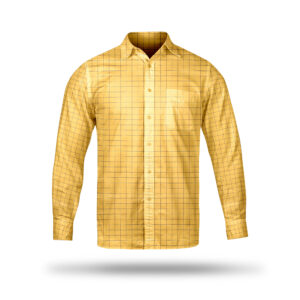 AL AWALI Men's Unstitched Fabric Printed 100% Fancy Cotton for Shirting - 58 inch x 1.75 mtr, Yellow